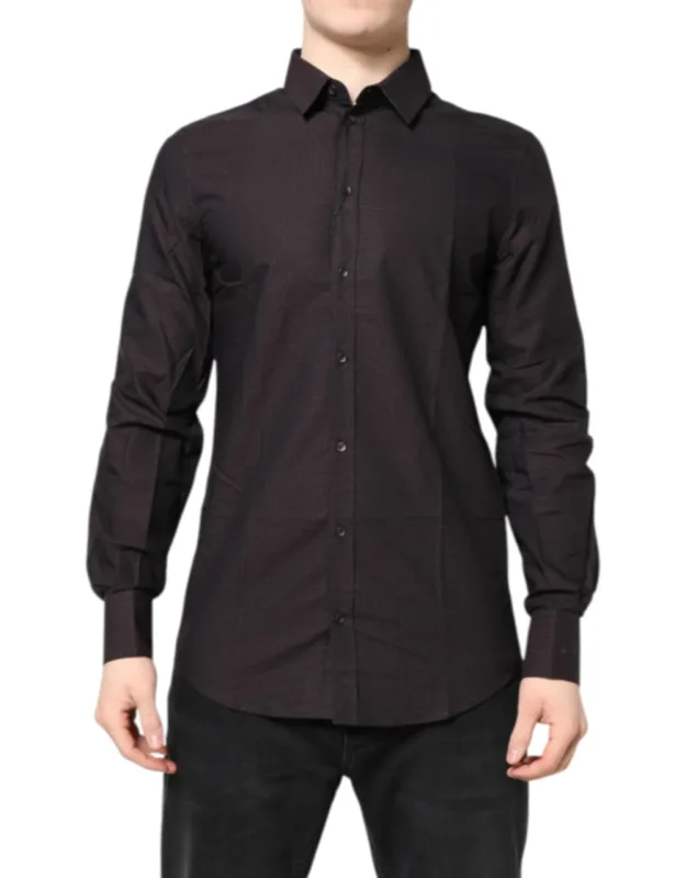 Jacquard Cotton Gold Dress Shirt