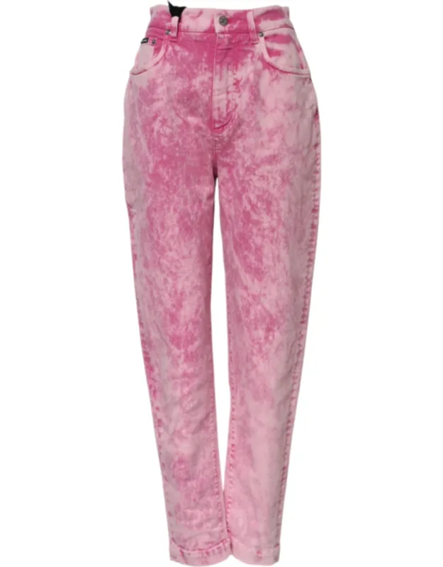 High Waist Tapered Denim Jeans