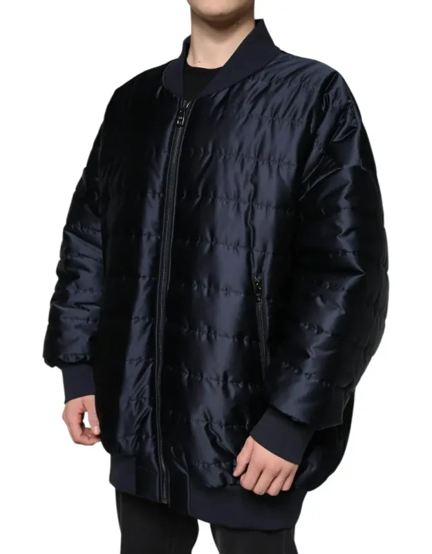 Quilted Full Zip Bomber Jacket