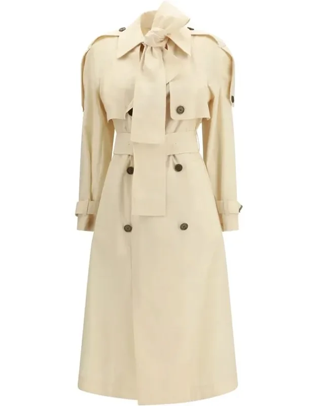 Burberry Trench Coat With Detachable Belt And Storm Flap