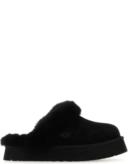 Suede Disquette Slippers