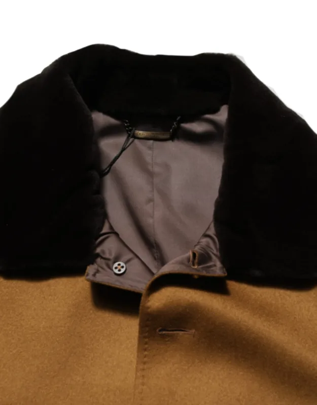 Cashmere Mink Fur Overcoat Jacket