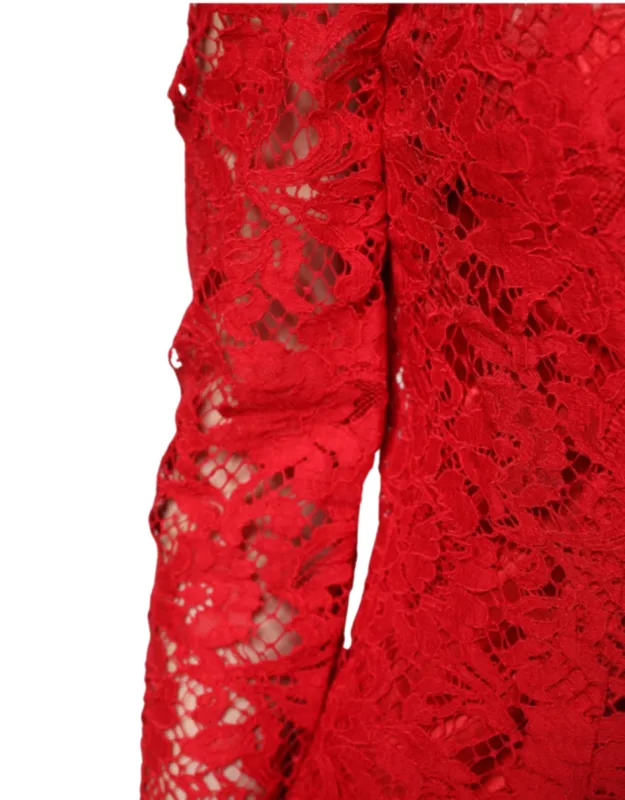 Lace Floral Embroidery Long Sleeve Top