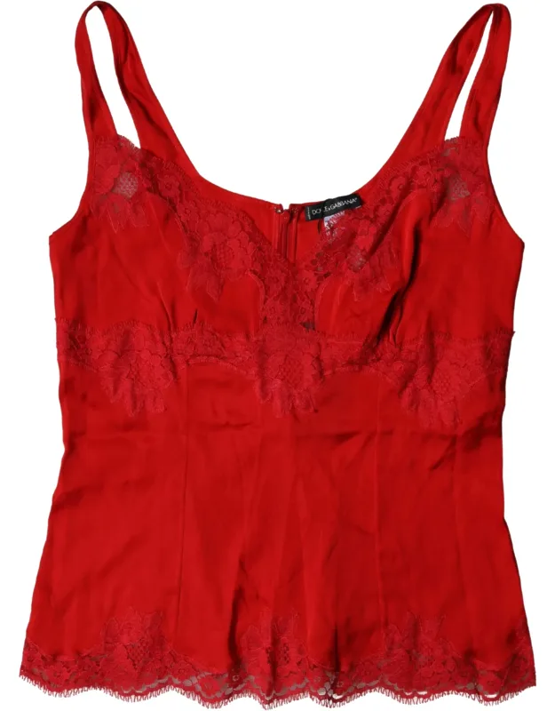 Silk Floral Lace Lingerie Top