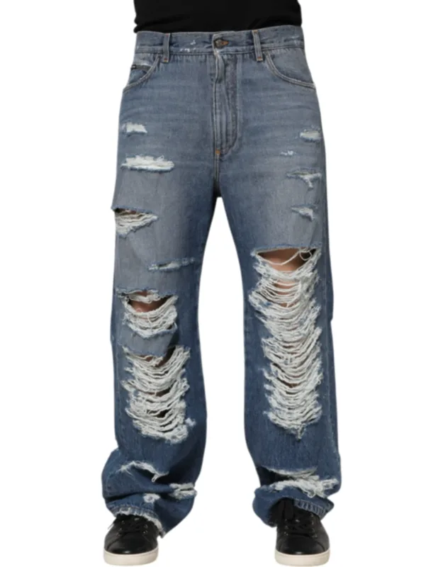 Tattered Cotton Logo Plaque Denim Jeans