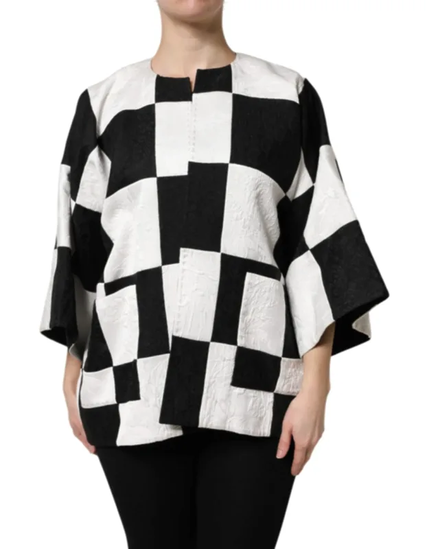 Patchwork Jacquard Blazer Jacket