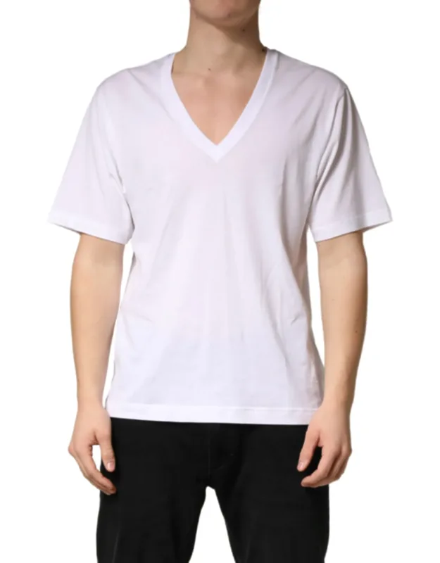 Plain V-neck T-shirt
