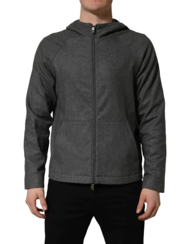 Hooded Full Zip Bomber Jacket