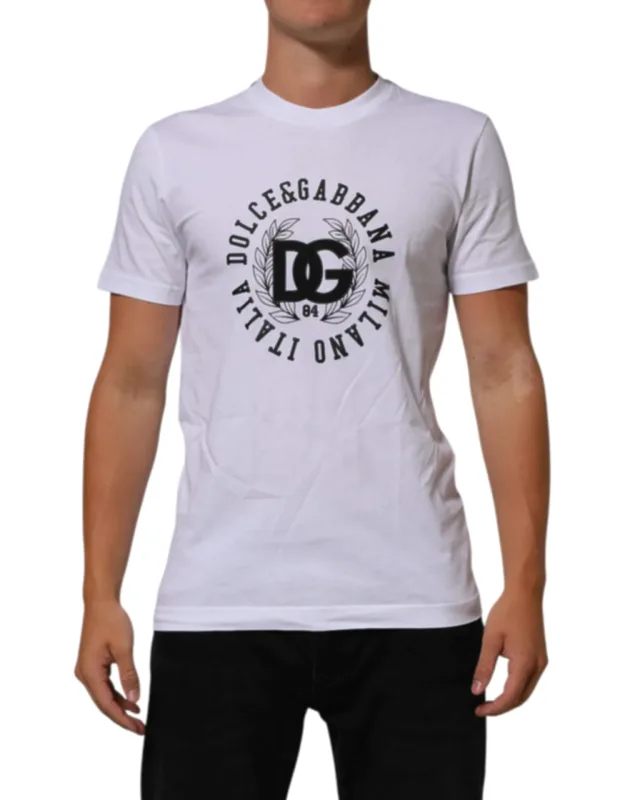 Cotton Logo Print Crew Neck T-shirt