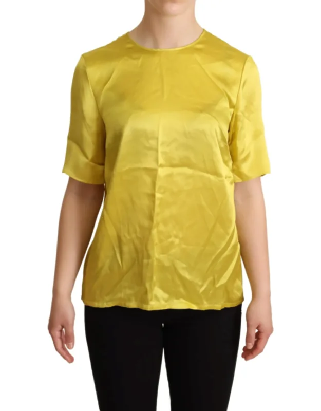 Silk Short Sleeve Blouse T-shirt