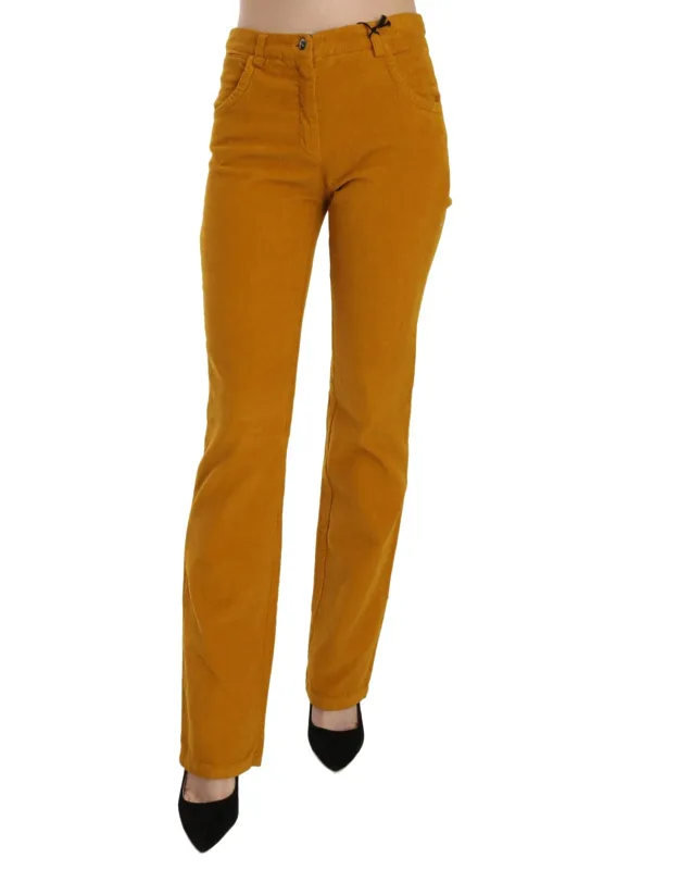 High Waist Straight Trousers
