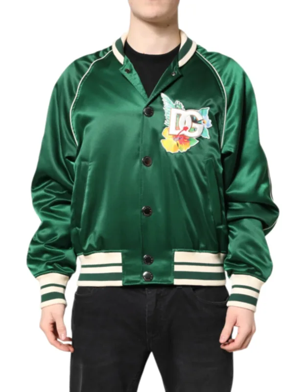 Floral Full Zip Bomber Jacket