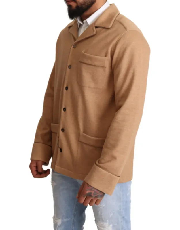 Cotton Button Collared Coat Jacket