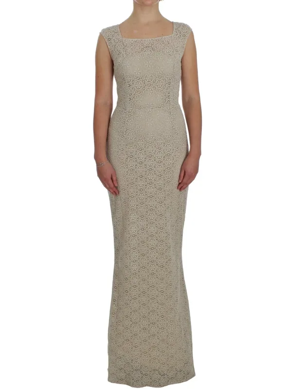 Ricamo Cutout Cotton Sheath Dress