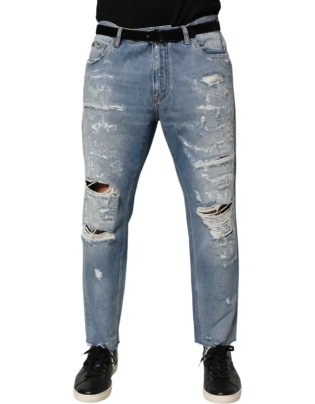Distressed Ripped Denim Trouser Jeans