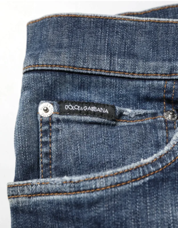 Washed Ripped Denim Jeans