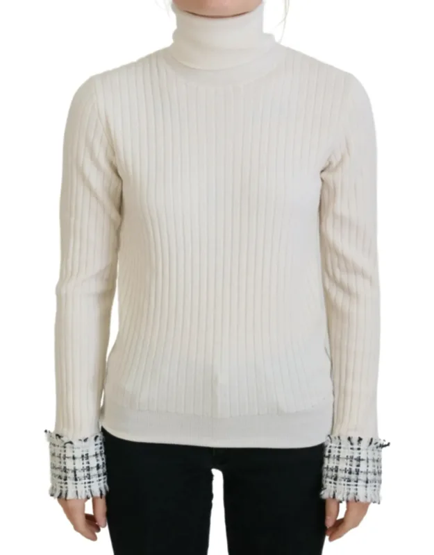 Distressed Cuff Pullover Sweater