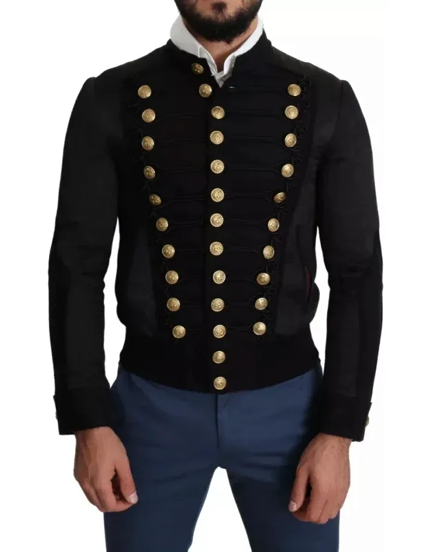 Button Embellished Military Jacket