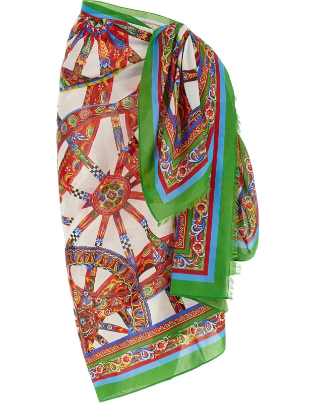 Multicolor Cotton Long Skirt