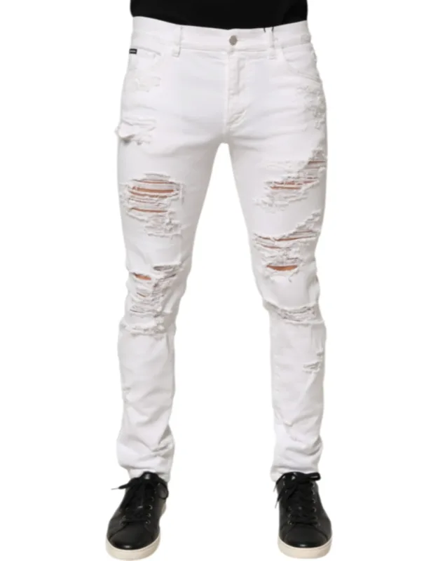 Distressed Ripped Denim Trouser Jeans