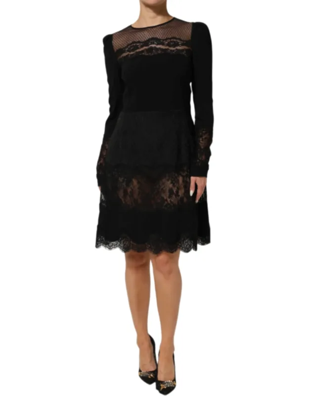 Floral Lace Trim Sheath A-line Dress