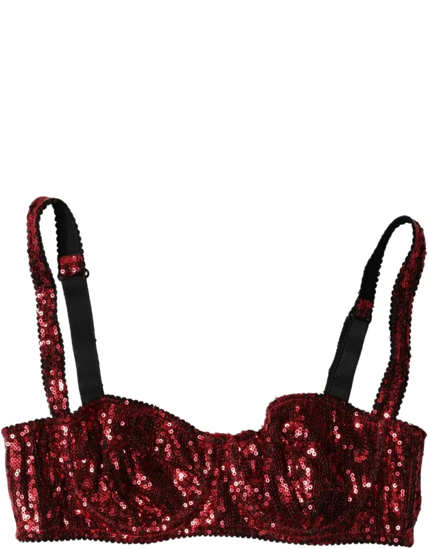 Sequined Nylon Balconnet Bra