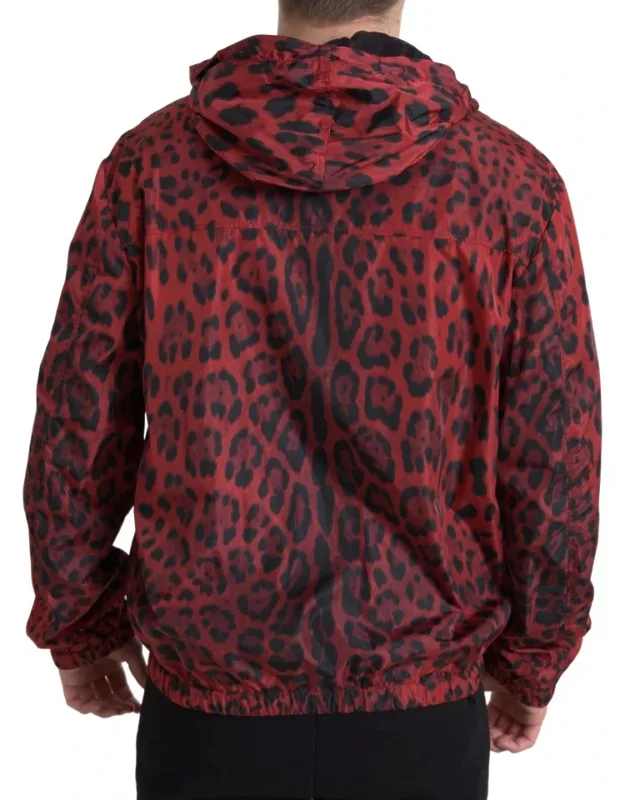 Leopard Hooded Bomber Jacket