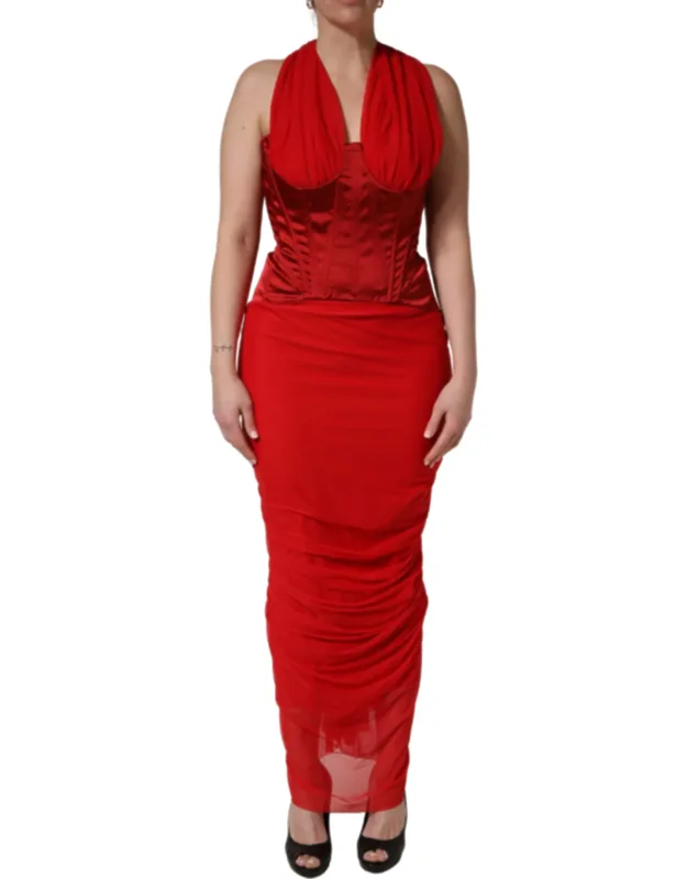 Halter Corset Sleeveless Sheath Dress