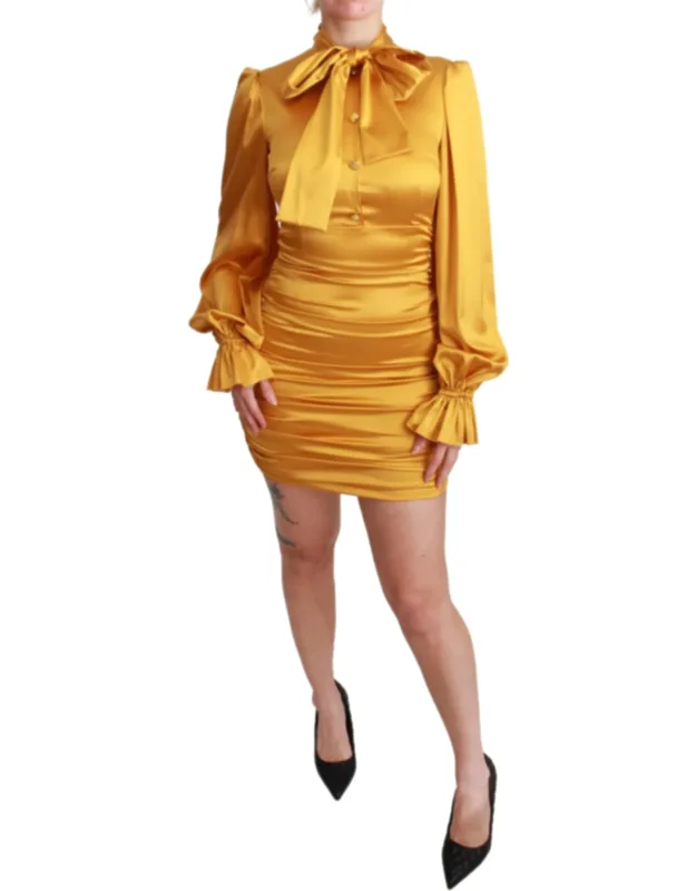 Silk Stretch Sheath Bodycon Mini Dress