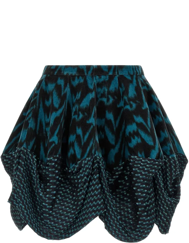 Multicolor Cotton Long Skirt