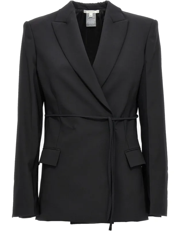 Nensi Dojaka Blazer With Adjustable Drawstring And Padded Shoulders