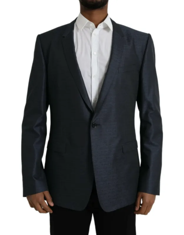 Wool Gold Single Breasted Coat Blazer