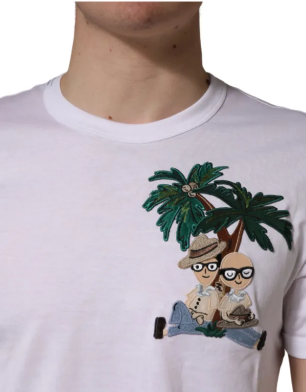 Palm Embroidered Crew Neck T-shirt