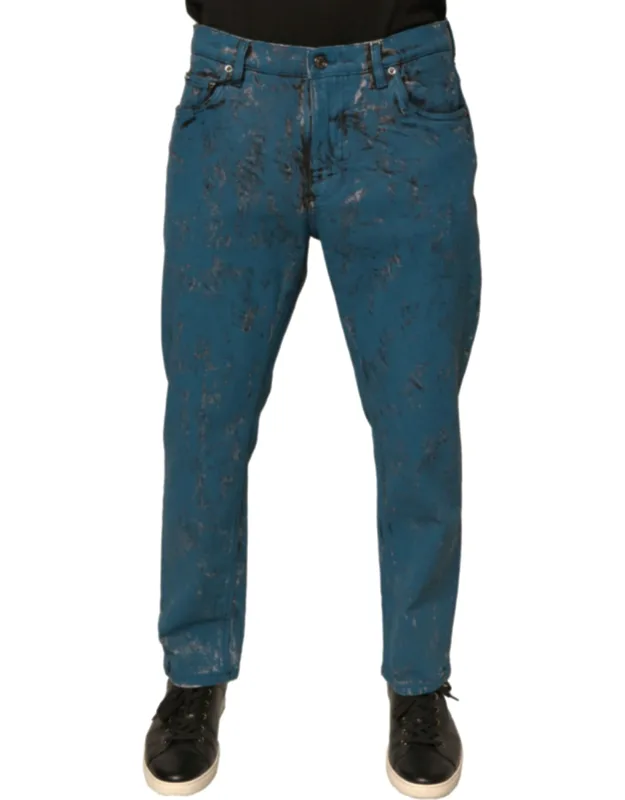 Logo Cotton Stretch Skinny Denim Jeans