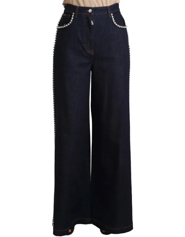 Crystal Embellished Flare Jeans