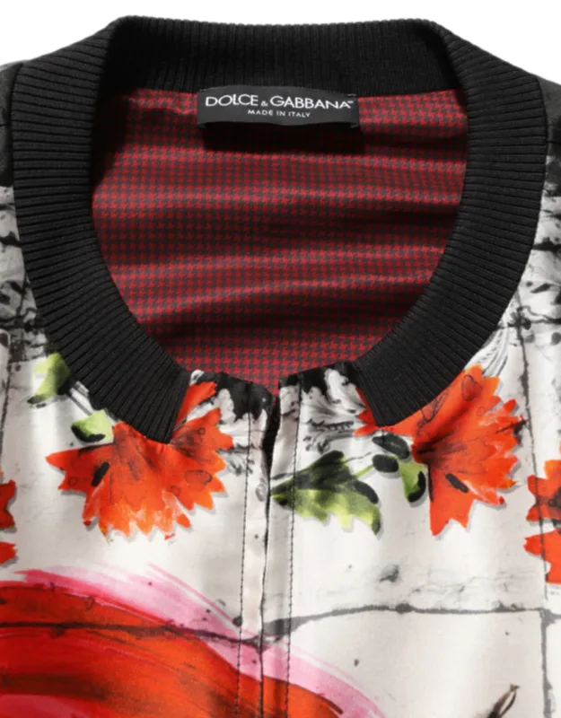 Majolica Bull Print Bomber Jacket