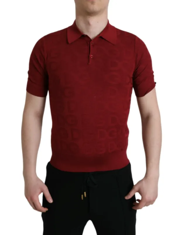 Collared Short Sleeve Silk T-shirt