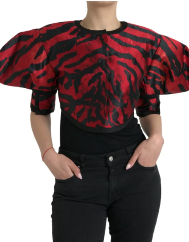 Patterned Cropped Coat