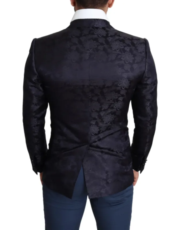 Floral Jacquard Silk Coat