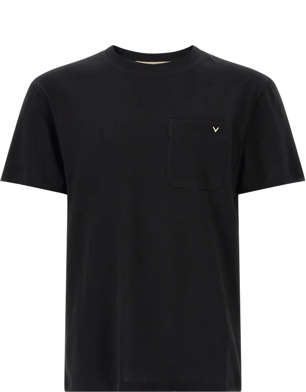 Valentino Garavani T-shirt With Antiqued Metal Detail And Dropped Shoulder Design