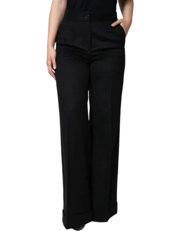 Cashmere Mid Waist Boot Cut Pants