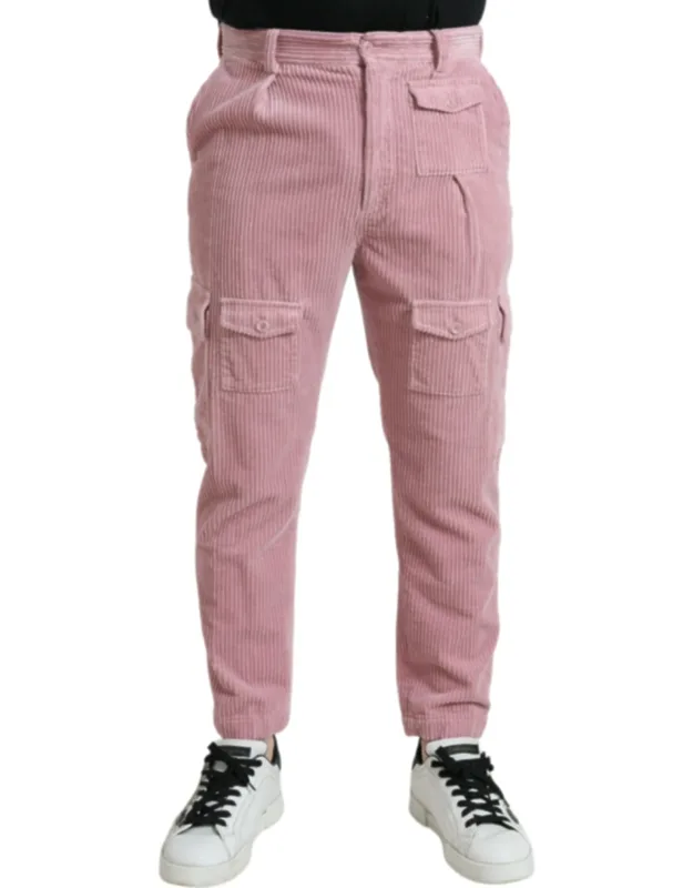 Corduroy Cotton Stretch Skinny Cargo Jeans