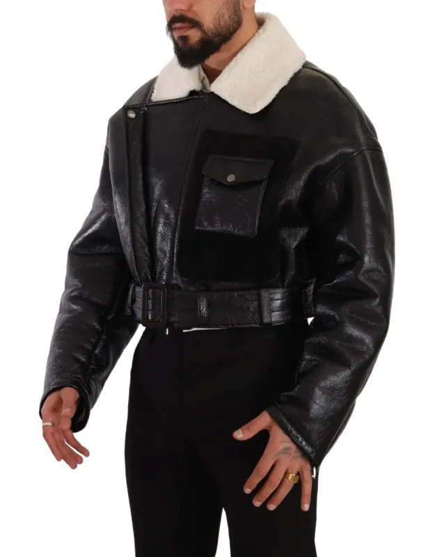 Shearling Biker Coat