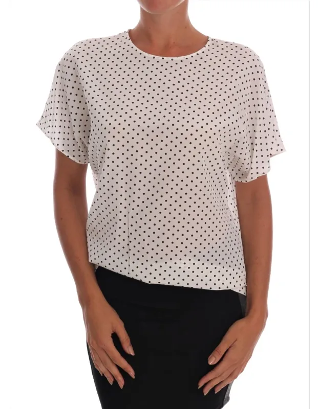 Polka Dotted Silk T-shirt