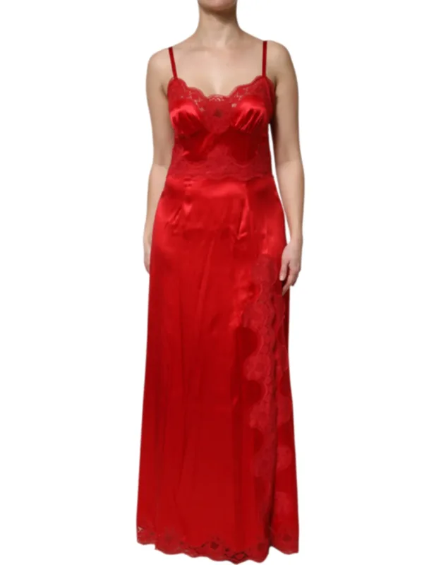 Silk Sleeveless Maxi Long Dress