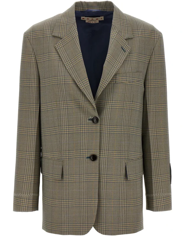 Multicolor Polyester Blazer