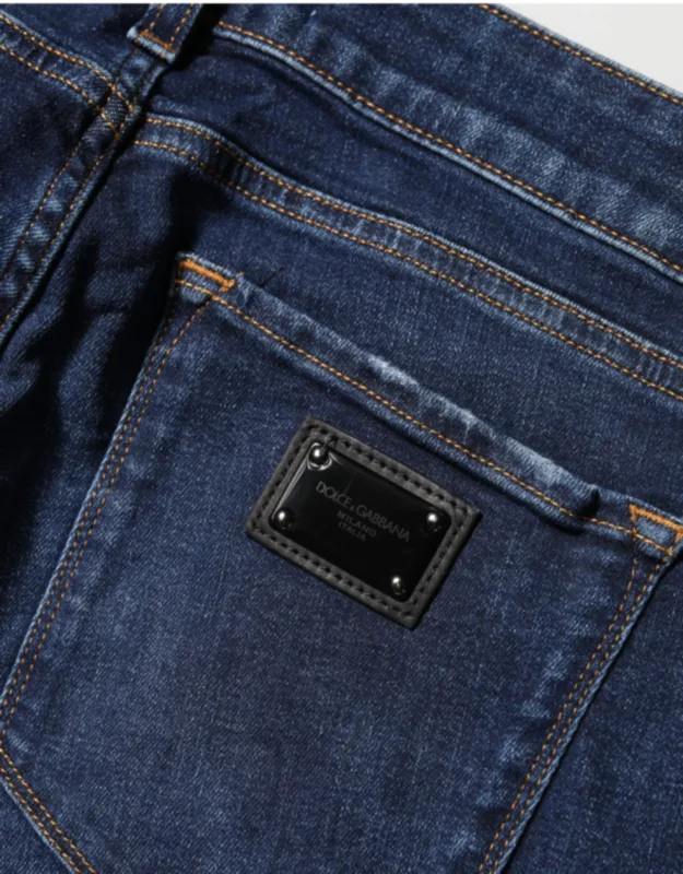 Distressed Skinny Denim Jeans