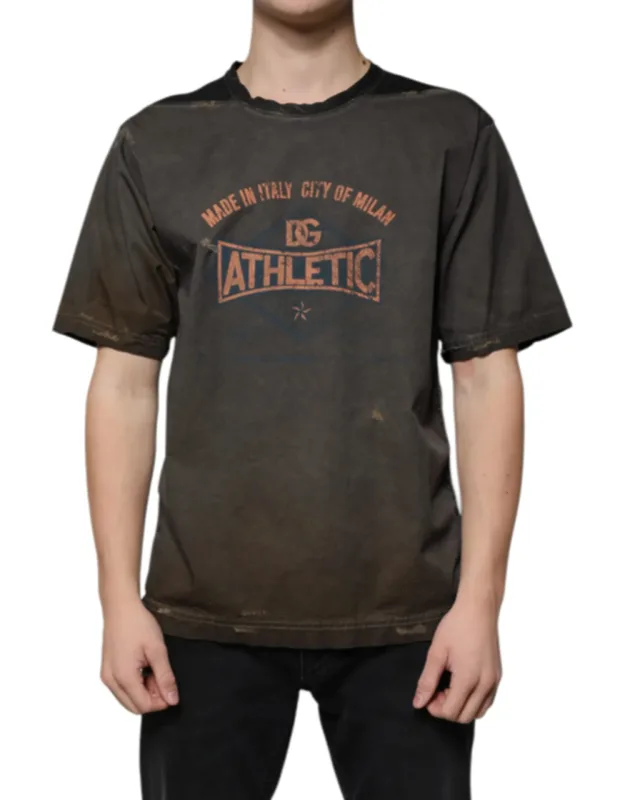 Graphic Print Cotton Round Neck T-shirt