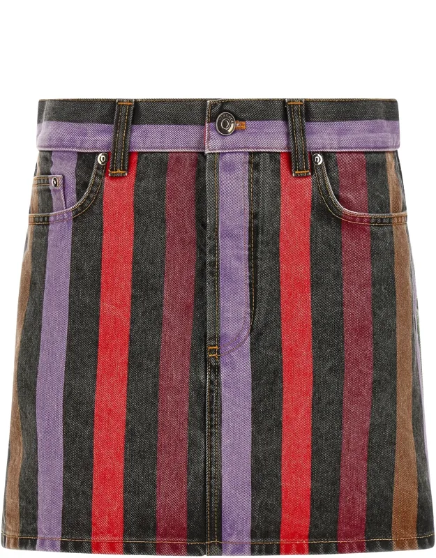 Multicolor Cotton Long Skirt