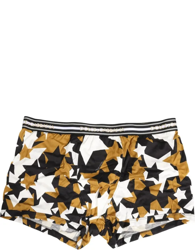 Multicolor Stars Print Regular Boxer Underwear